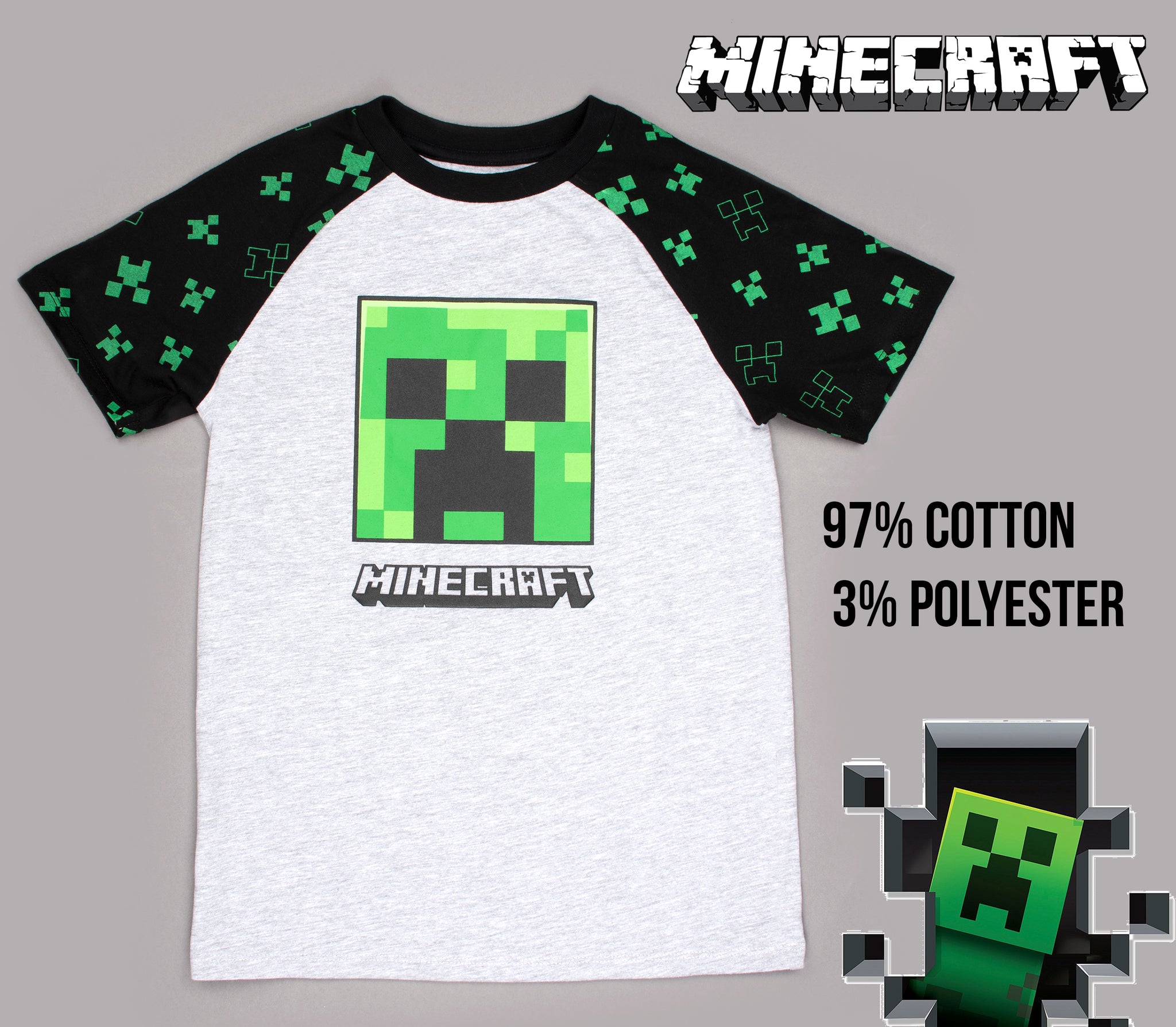 Minecraft creeper t shirt best sale