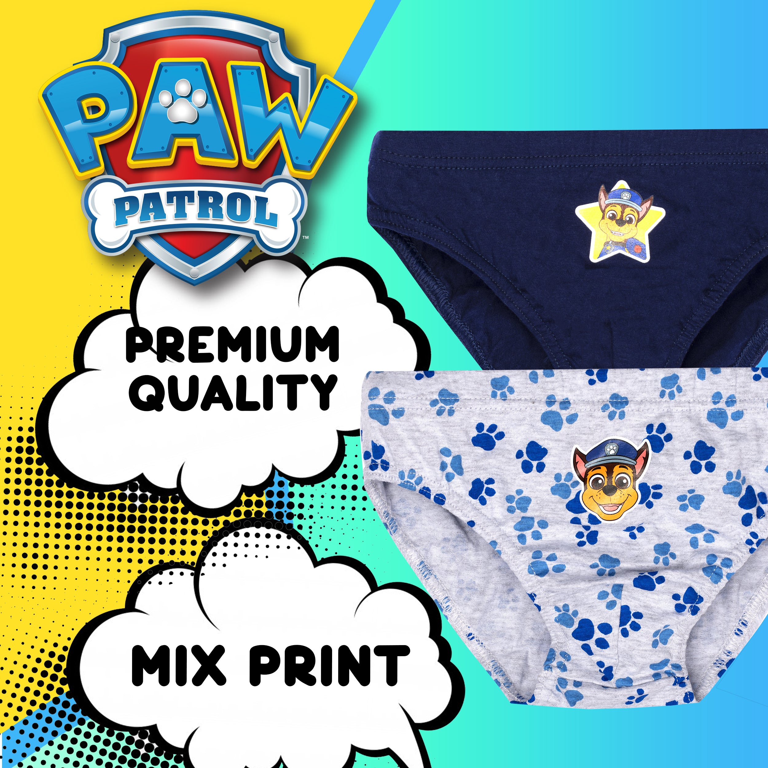 PAW Patrol Character Briefs 5 Pack, Kids