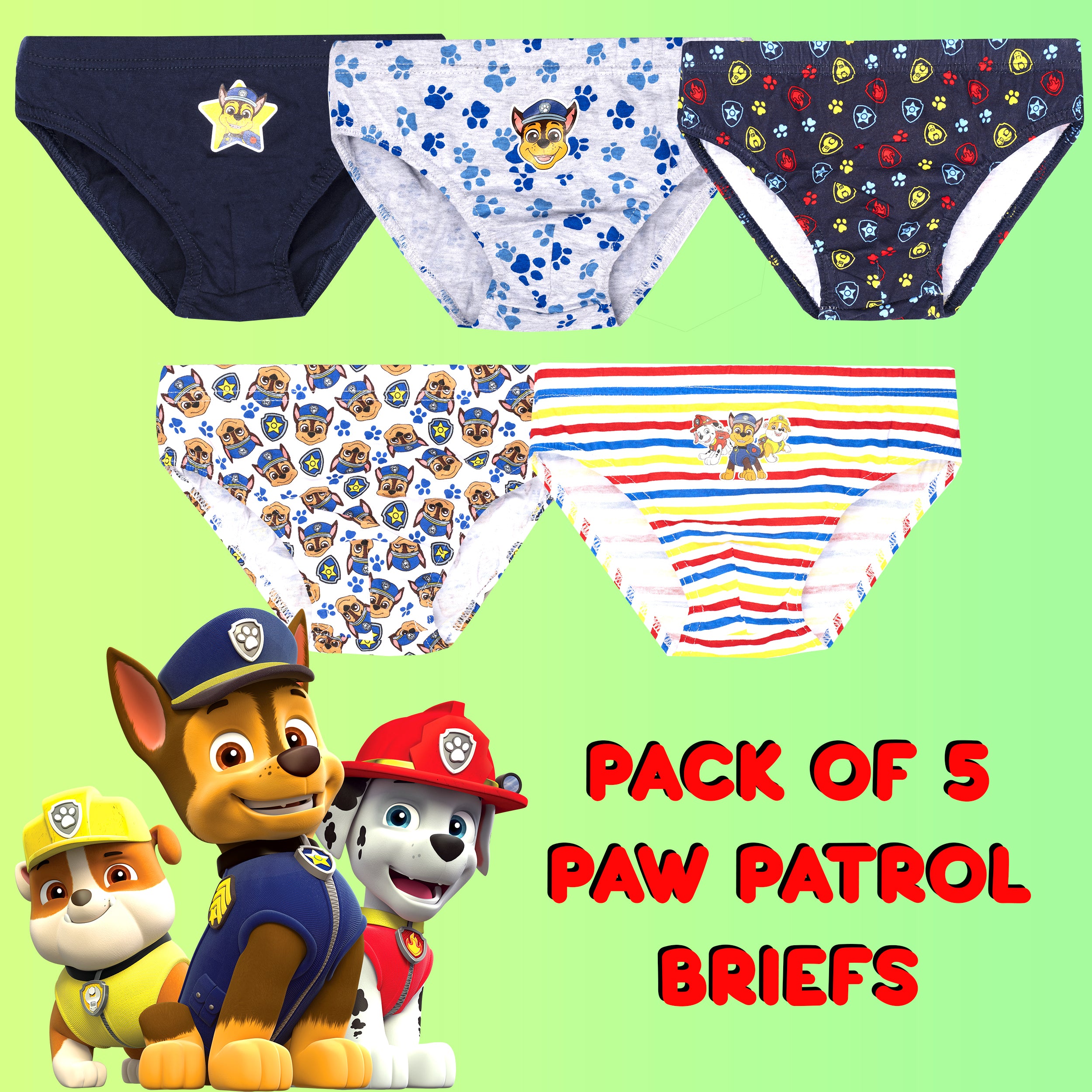 3-pack boys' briefs Paw Patrol Marshall Chase Rubble - Underwear